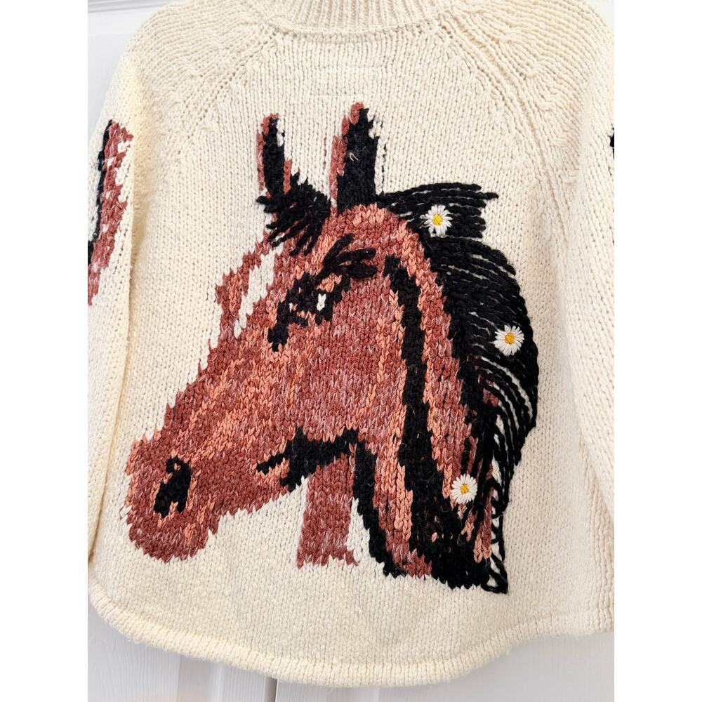 Anthropologie Pilcro Western Horse Graphic Cardigan Sweater XS - Picture 4 of 6